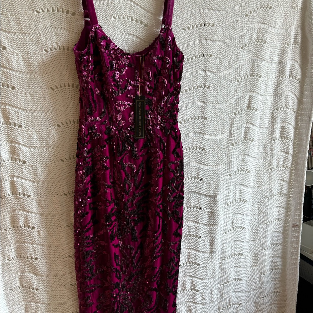 NWT Dress The Population Lynda Sequin Velvet Form fitting dress - Picture 10 of 11
